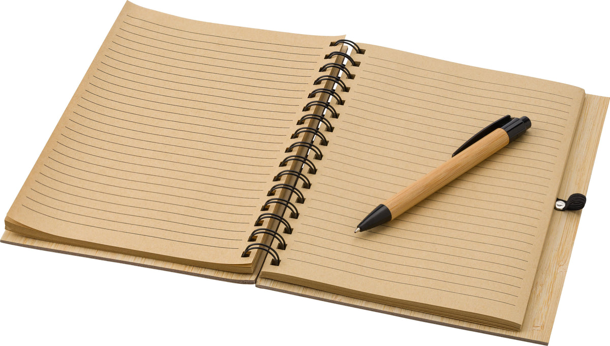 Notebook Carmen | Bamboo | A5 | Lined | With ballpen