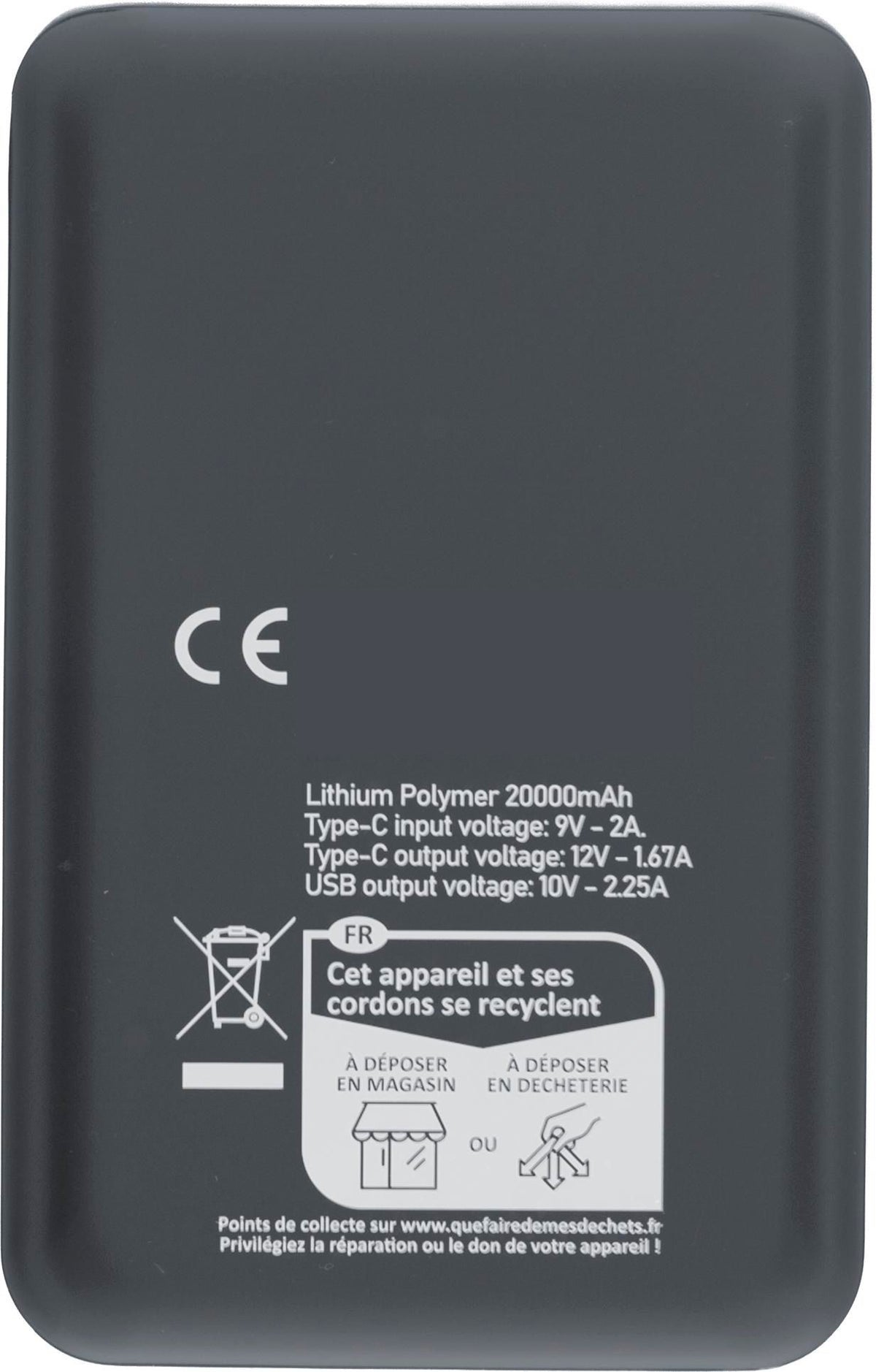 Power bank Rayen | Recycled | 20,000 mAh
