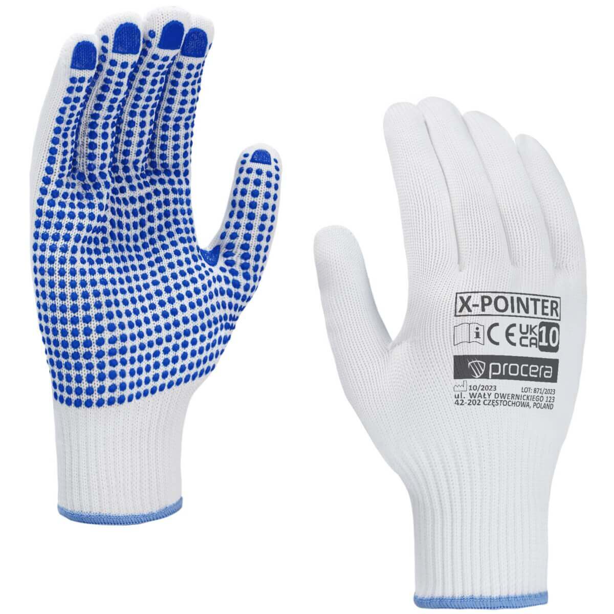Skyddshandskar X-POINTER Polyester med noppor