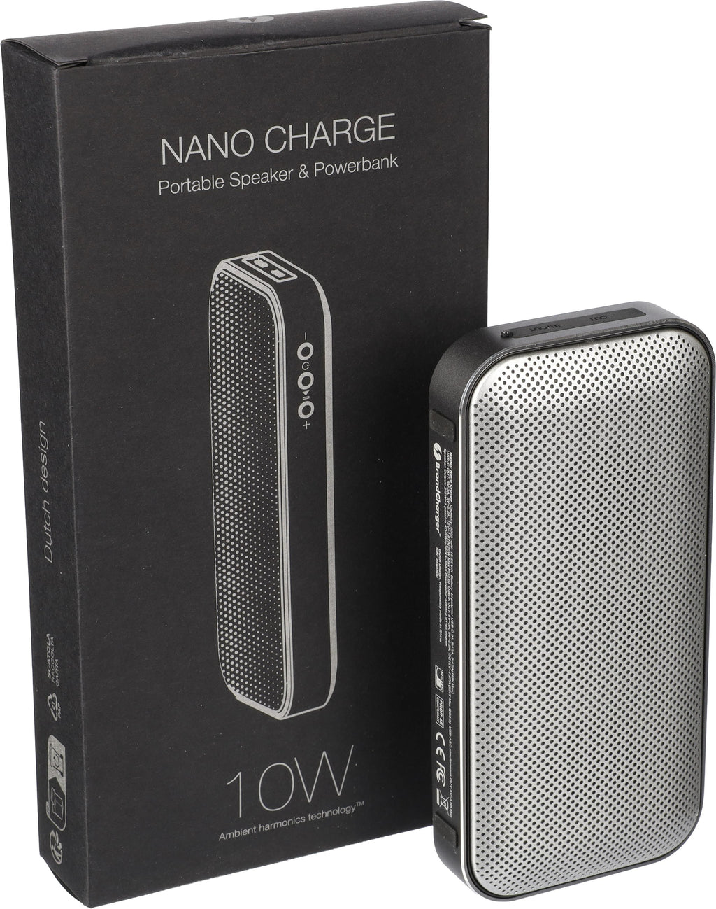 Trådlös högtalare med powerbank, från BrandCharger, Nano