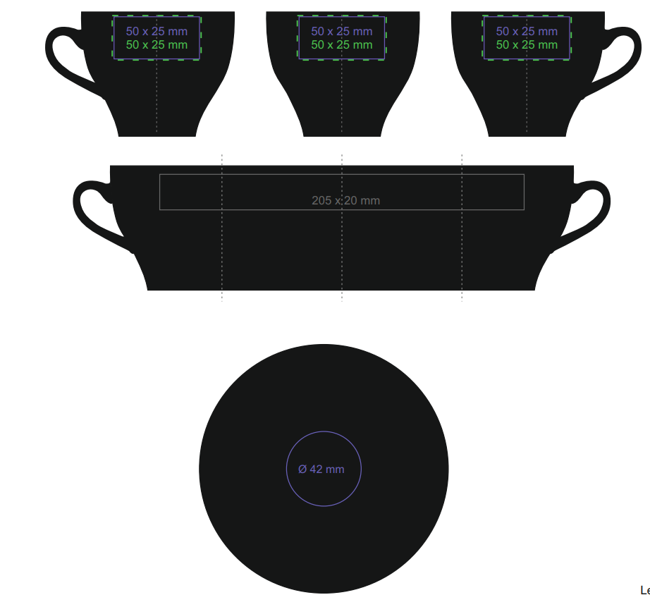 Verona Nero  Set 150 svart/vitt