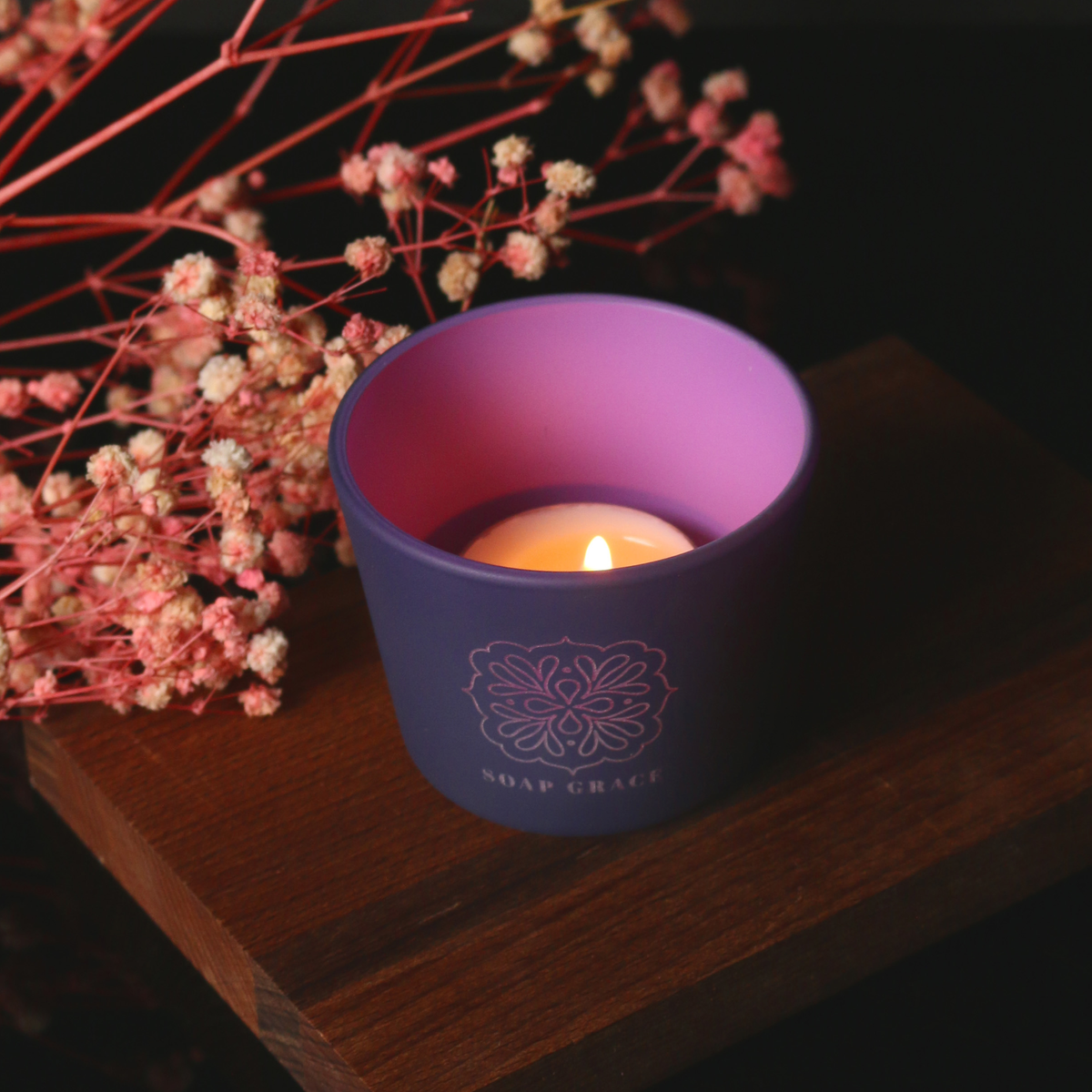 Glass candle holder, Elipse 120