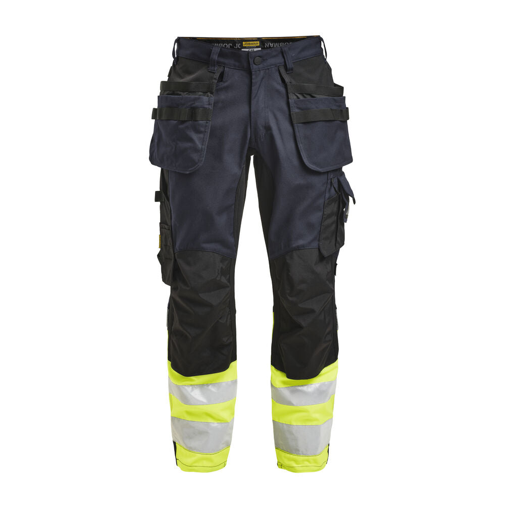2134 Hantverksbyxa Core Stretch Varsel – marin/gul