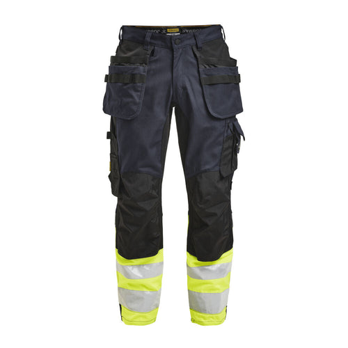 2134 Hantverksbyxa Core Stretch Varsel – marin/gul