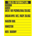 BUDOWLANA Tavla INFORMACYJNA 1 KOLOR 49,5 X 65 - OA 098 FF PN