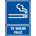 Skylt - TU WOLNO PALIĆ - RB 025 BK PN