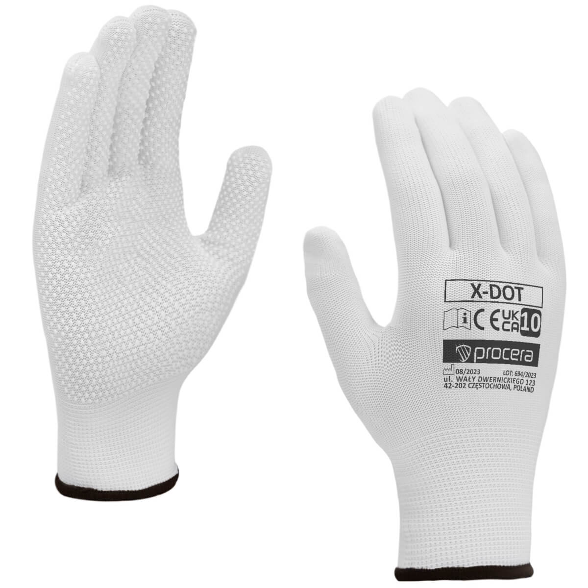 Arbetshandskar X-DOT Polyester med noppor