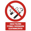 Säkerhetsskylt - ZAKAZ PALENIA TYTONIU I PAPIEROSÓW ELEKTRONICZNYCH - GC071 DJ PN