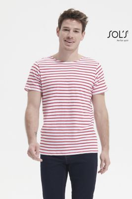T-shirt - Herr Rundhalsad Randig Miles Men