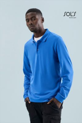Polo Shirt - Unisex Long Sleeve Polycotton Prime Lsl