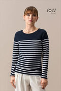 T-shirt - dame, langærmet, stribet Matelot Lsl Women