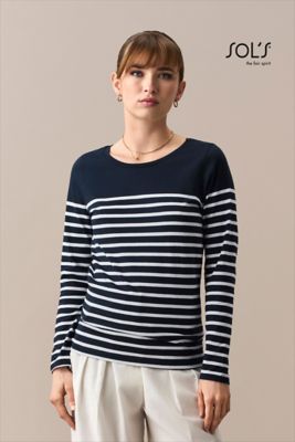 T-shirt - Dam Långärmad Randig Matelot Lsl Women