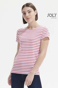 T-shirt - dam, Randig rund hals Miles Women