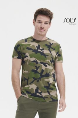 T-Shirt, Round Collar, (Camo Men)